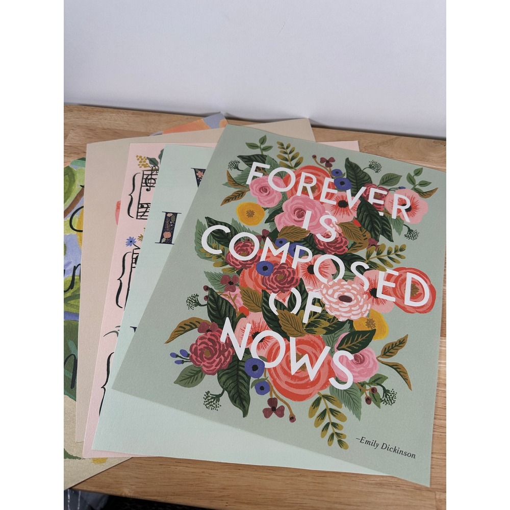 Rifle Paper Co Bookish Quotes Floral Literary Artwork Girlhoodcore Dorm Decor